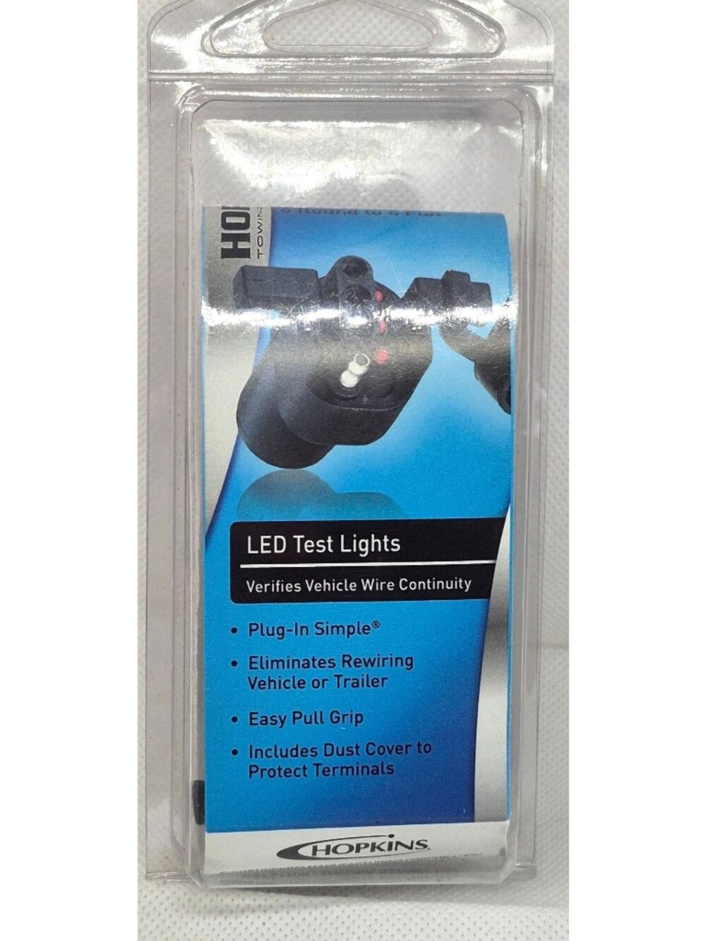 Hopkins LED Test Light Adapter 6 Round To 4 Flat With Dust Cover & Easy Pull